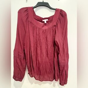 LC Lauren Conrad Deep Red Blouse